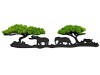 Large moss elephants 60 x 20 cm
