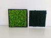 Painting made of dark green reindeer moss in a 25x25cm white wooden frame